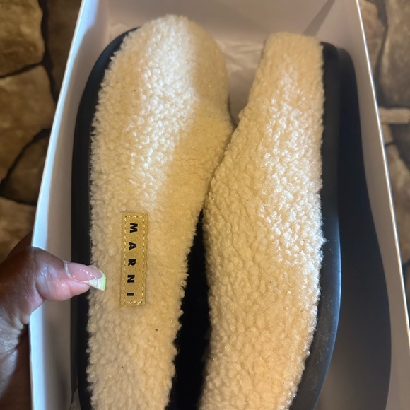 Marni Teddy mules slippers with logo - Picture 1 of 7